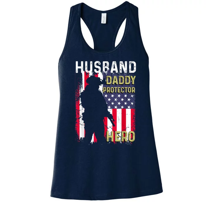 Husband Daddy Protector Women's Racerback Tank