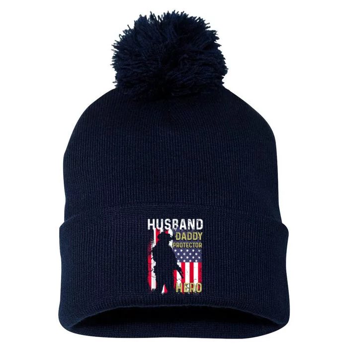 Husband Daddy Protector Pom Pom 12in Knit Beanie