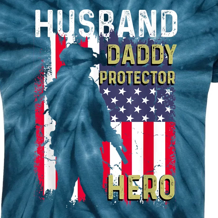 Husband Daddy Protector Kids Tie-Dye T-Shirt