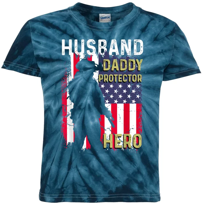 Husband Daddy Protector Kids Tie-Dye T-Shirt