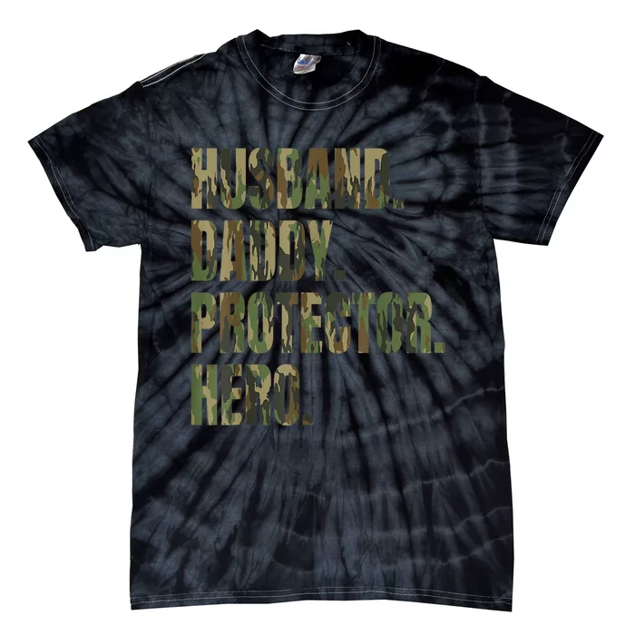 Husband Daddy Protector Hero Tie-Dye T-Shirt