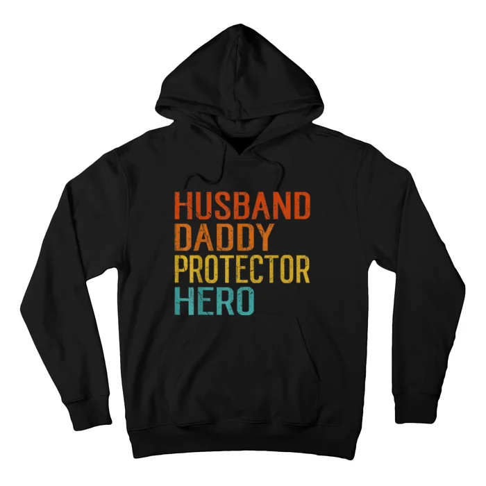 Husband Daddy Protector Hero FatherS Day Hoodie