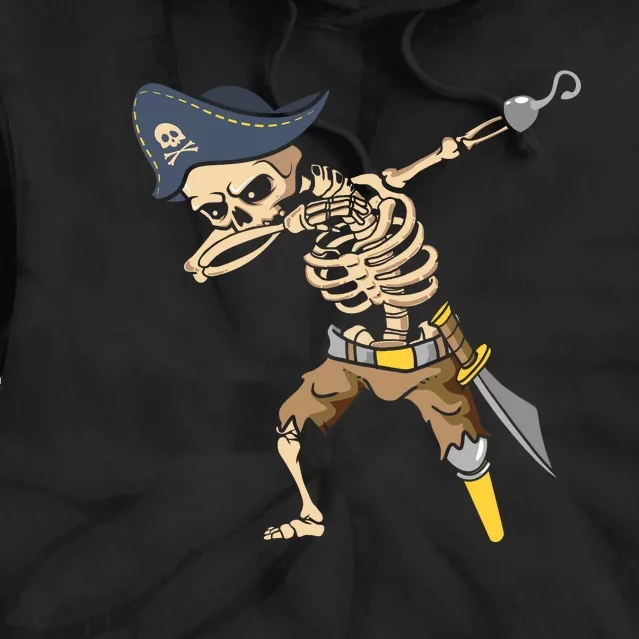 Halloween Dabbing Pirate Skeleton Tie Dye Hoodie