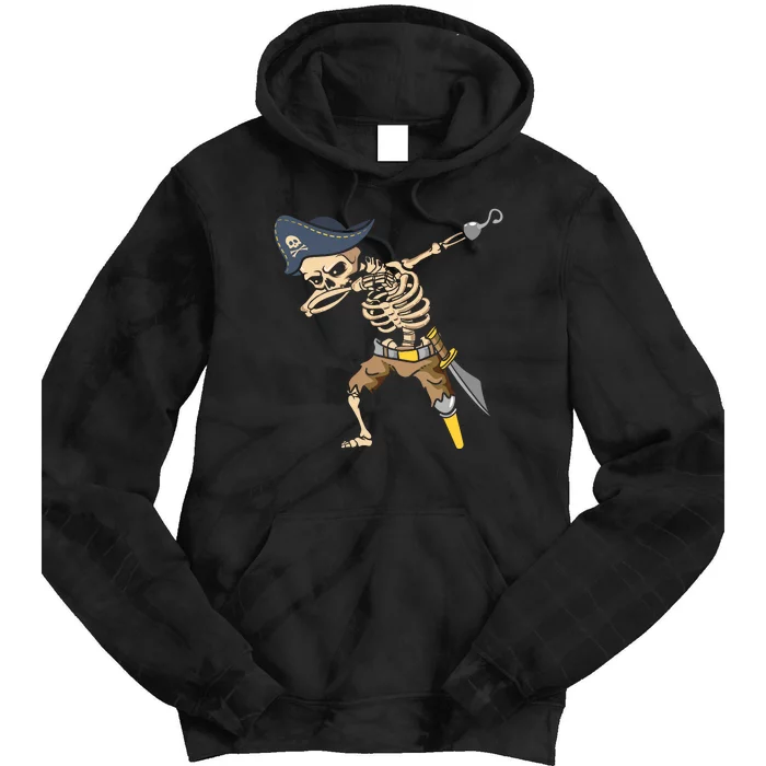 Halloween Dabbing Pirate Skeleton Tie Dye Hoodie