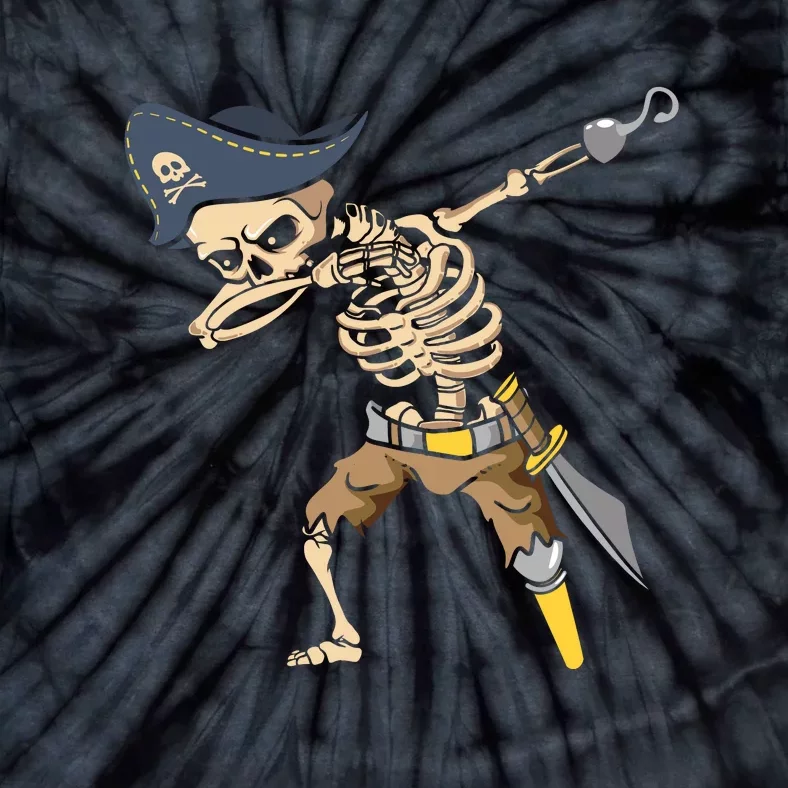 Halloween Dabbing Pirate Skeleton Tie-Dye T-Shirt