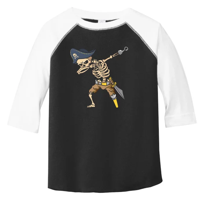 Halloween Dabbing Pirate Skeleton Toddler Fine Jersey T-Shirt