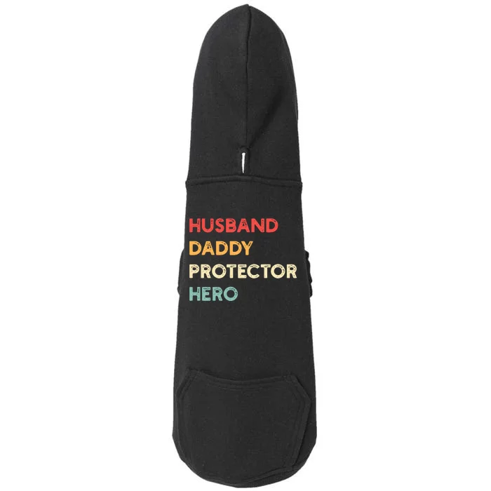 Husband Daddy Protector Hero Doggie 3-End Fleece Hoodie