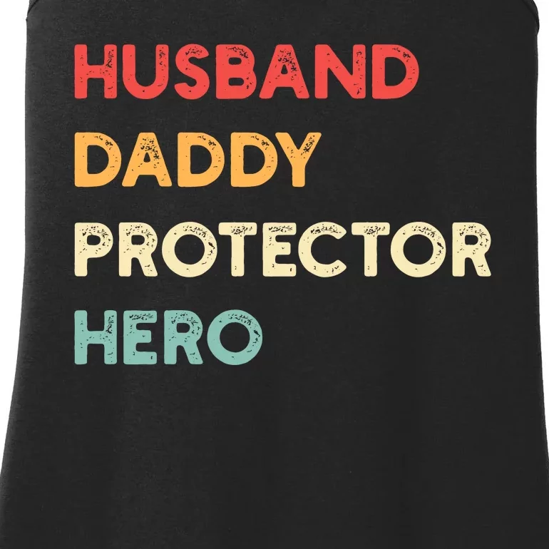 Husband Daddy Protector Hero Ladies Essential Tank