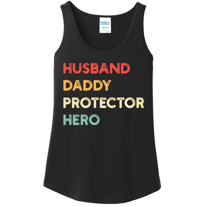 Husband Daddy Protector Hero Ladies Essential Tank