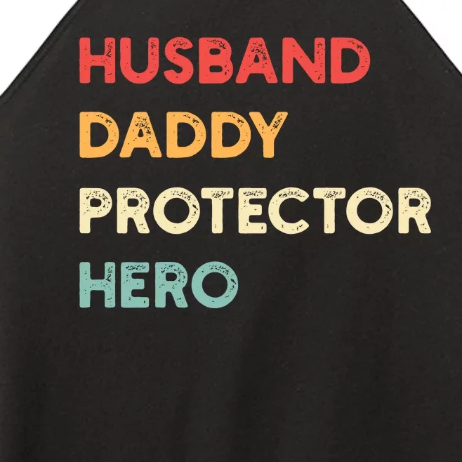 Husband Daddy Protector Hero Women’s Perfect Tri Rocker Tank