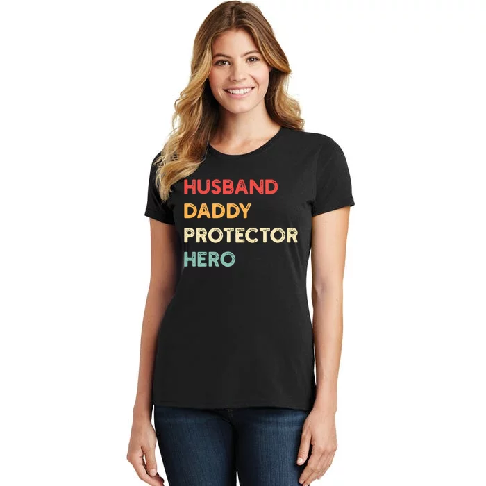 Husband Daddy Protector Hero Women's T-Shirt