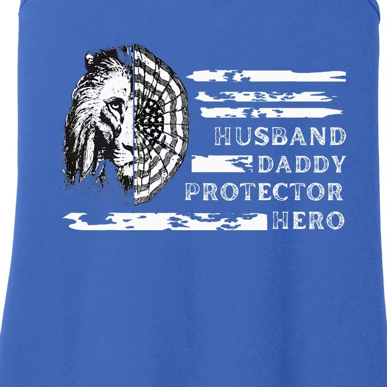 Husband Daddy Protector Hero Ladies Essential Tank