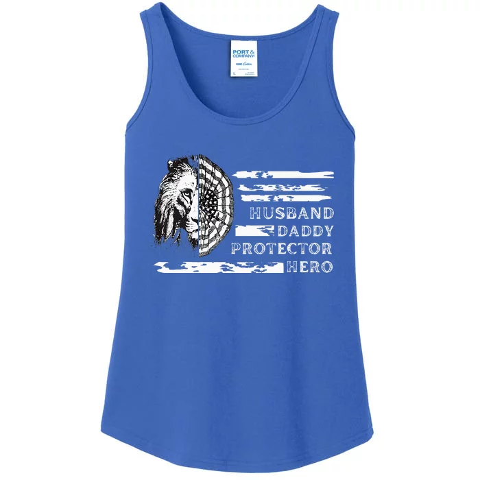 Husband Daddy Protector Hero Ladies Essential Tank