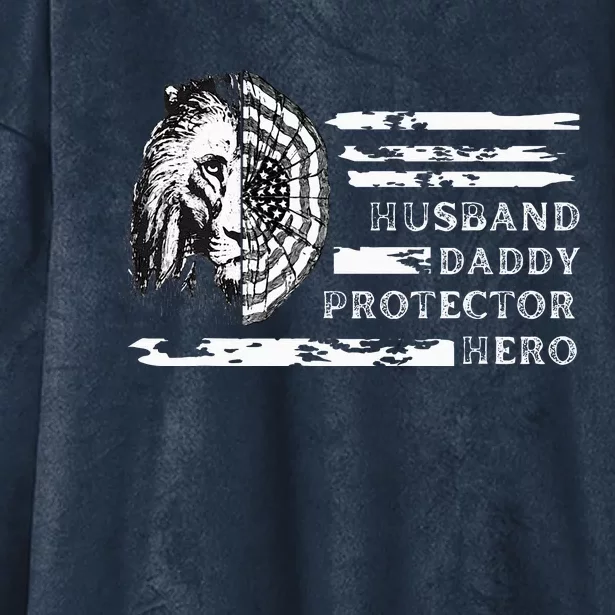 Husband Daddy Protector Hero Hooded Wearable Blanket