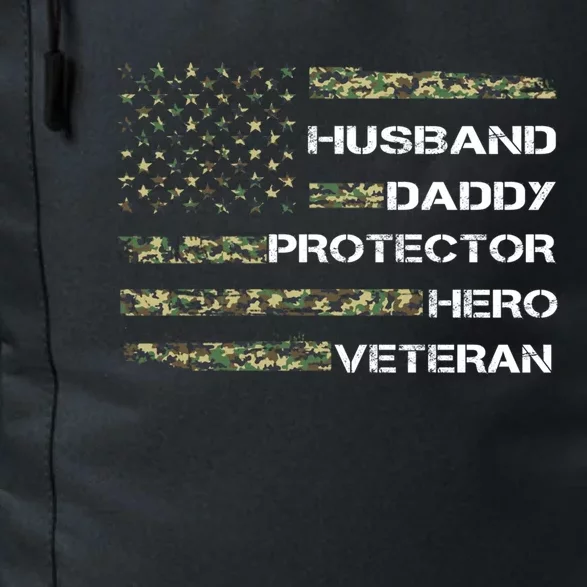 Husband Daddy Protector Hero Veteran Gift Daily Commute Backpack