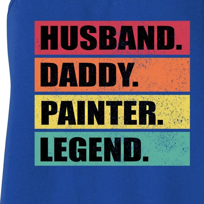 Husband Daddy Painter Legend Retro Fathers Day Great Gift Women's Racerback Tank