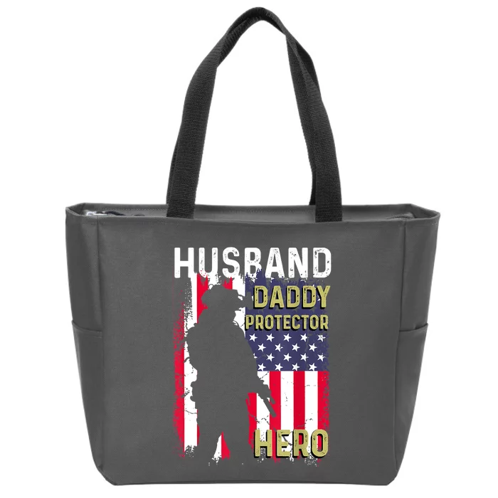 Husband Daddy Protector Zip Tote Bag