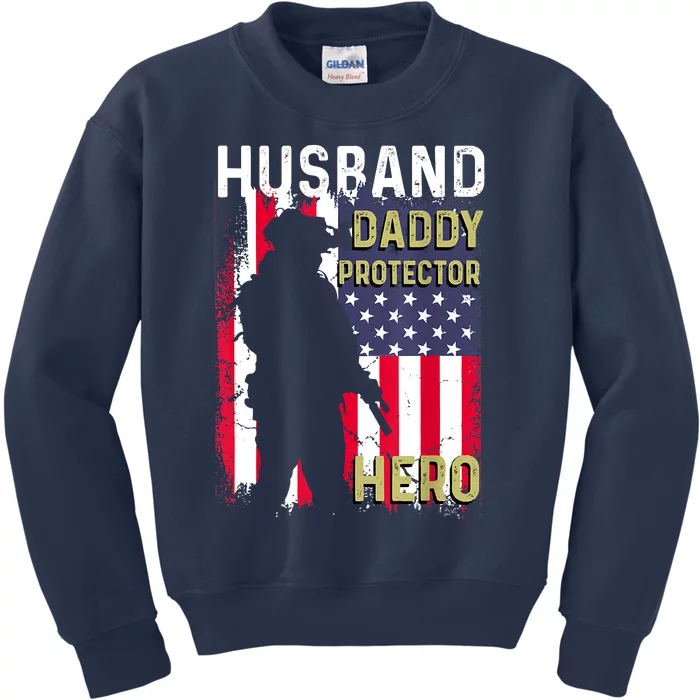 Husband Daddy Protector Kids Sweatshirt