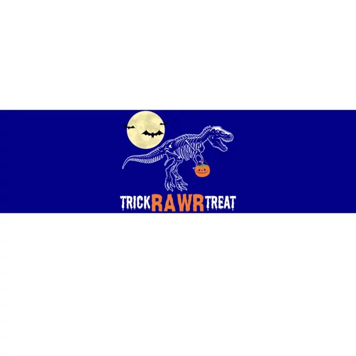 Halloween Dinosaur Pumkin Moon Bat Trick Rawr Treat Funny Cool Gift Bumper Sticker