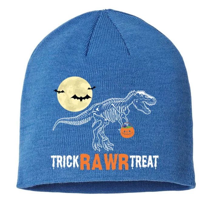 Halloween Dinosaur Pumkin Moon Bat Trick Rawr Treat Funny Cool Gift 8 1/2in Sustainable Knit Beanie