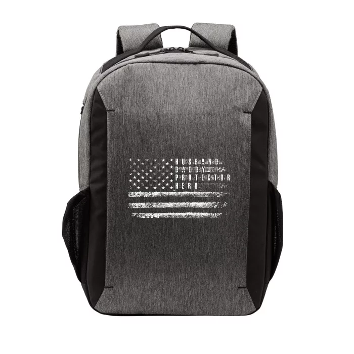 Husband Daddy Protector Hero Us American Flag Vector Backpack