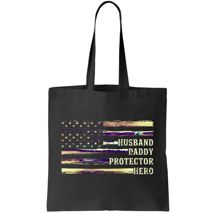 Husband Daddy Protector Hero FatherS Day Tote Bag