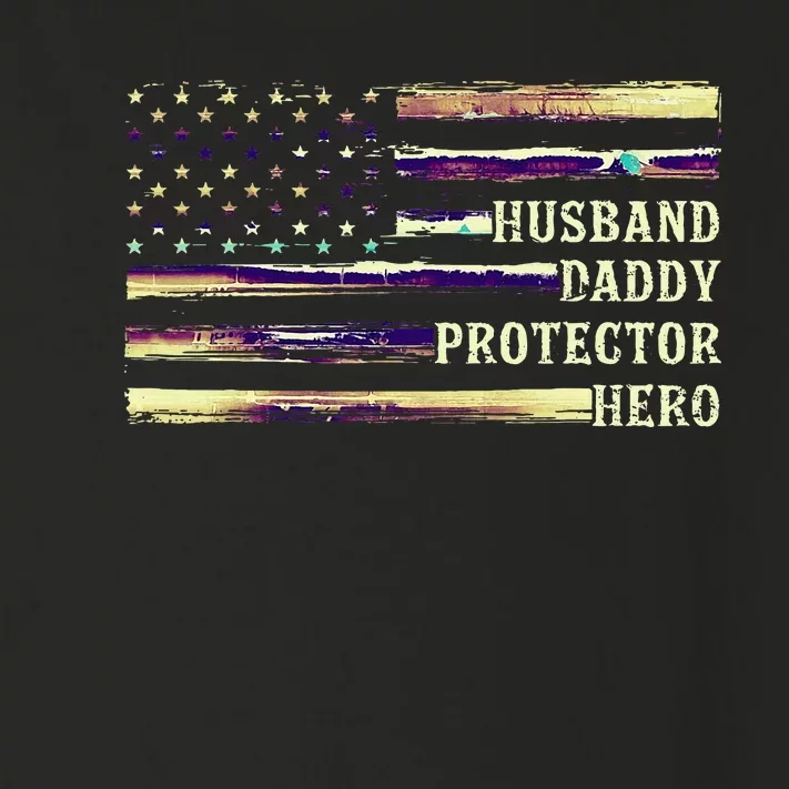 Husband Daddy Protector Hero FatherS Day Toddler Long Sleeve Shirt