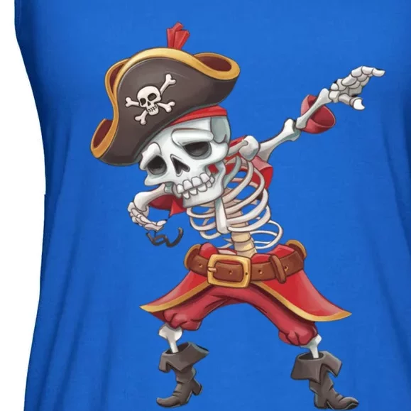 Halloween Dabbing Pirate Skeleton Funny Dab Funny Gift Ladies Essential Flowy Tank