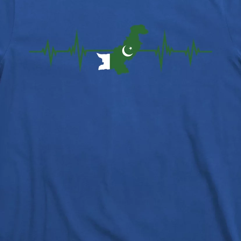 Heartbeat Design Pakistani Flag Pakistan Gift T-Shirt