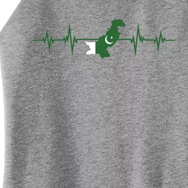 Heartbeat Design Pakistani Flag Pakistan Gift Women’s Perfect Tri Rocker Tank