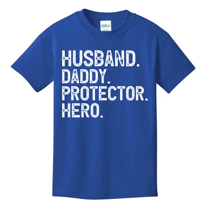 Husband Daddy Protector Hero Cool Gift Kids T-Shirt