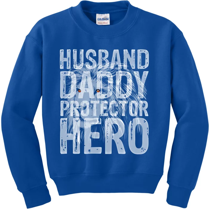 Husband Daddy Protector Hero Family Love Great Gift Kids Sweatshirt