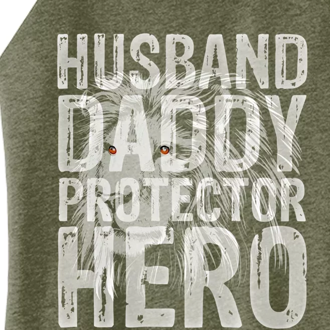 Husband Daddy Protector Hero Family Love Great Gift Women’s Perfect Tri Rocker Tank