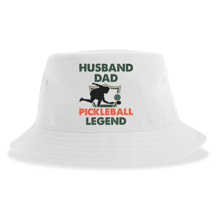 Husband Dad Pickleball Legend Gift For Pickleball Fan Sport Sustainable Bucket Hat