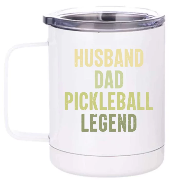 Husband Dad Pickleball Legend Player Pickleball Dad Gift Front & Back 12oz Stainless Steel Tumbler Cup