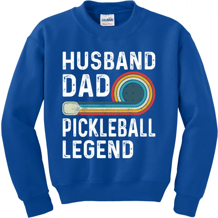 Husband Dad Pickleball Legend Pickle Ball Papa FatherS Day Cute Gift Kids Sweatshirt