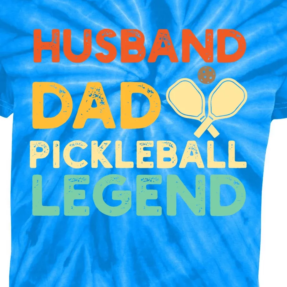 Husband Dad Pickleball Legend Gift FatherS Day Pickleball Gift Kids Tie-Dye T-Shirt