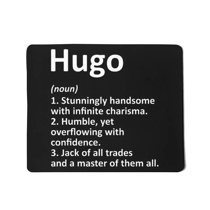 Hugo Definition Personalized Name Funny Birthday Gift Idea Mousepad