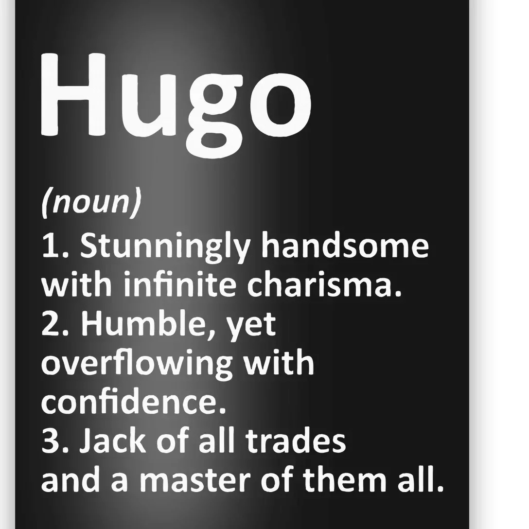 Hugo Definition Personalized Name Funny Birthday Gift Idea Poster