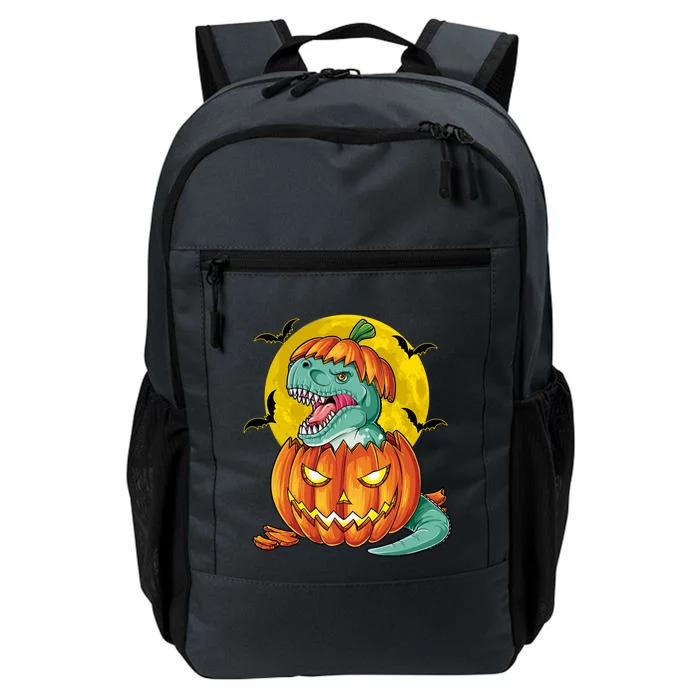 Halloween Dinosaur Pumpkin Funny Pumpkasaurus T Rex Sweat Daily Commute Backpack