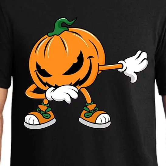 Halloween Dabbing Pumpkin Thanksgiving Day Gift Pajama Set