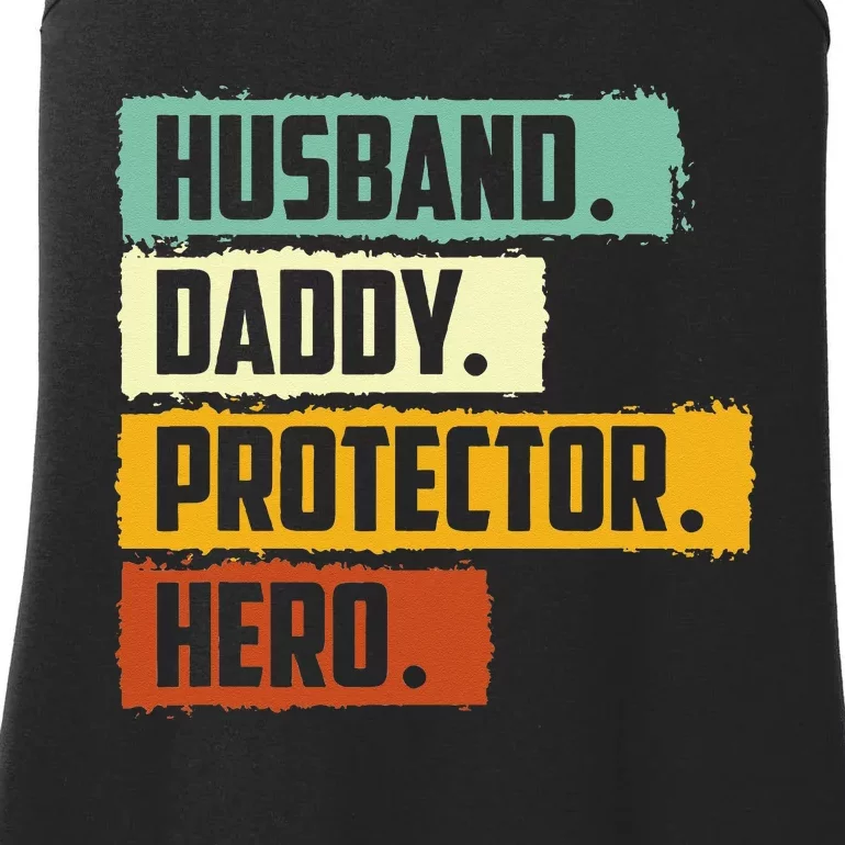 Husband Daddy Protector Hero Ladies Essential Tank