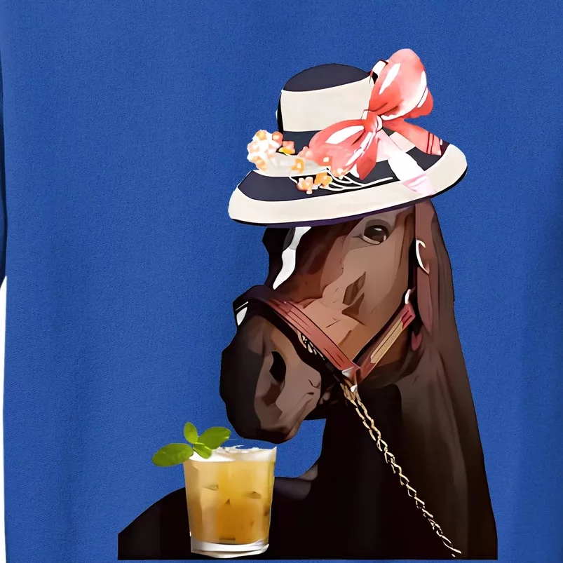 Horse Derby Party Blue Sweatshirt