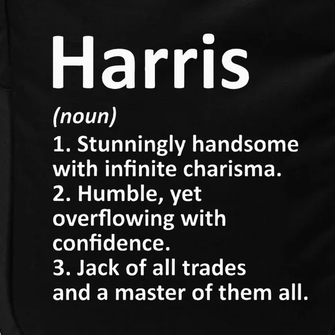 Harris Definition Personalized Name Funny Birthday Gift Idea Impact Tech Backpack