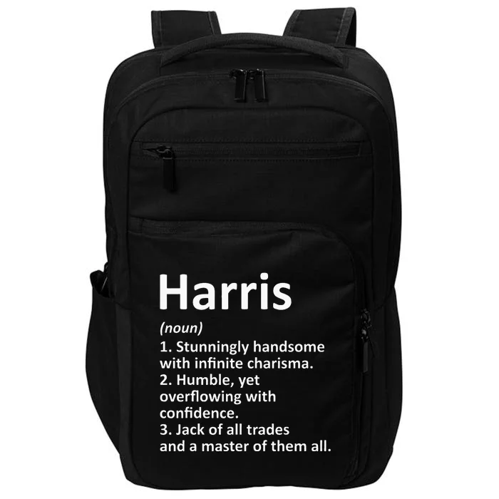 Harris Definition Personalized Name Funny Birthday Gift Idea Impact Tech Backpack