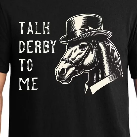 Horse Derby Party Blue Hat Talk Derby To Me Pajama Set