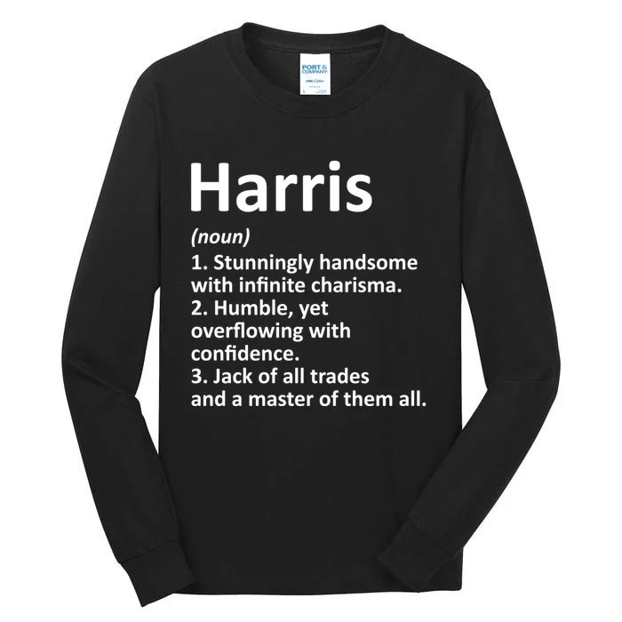 Harris Definition Personalized Name Funny Birthday Gift Idea Tall Long Sleeve T-Shirt