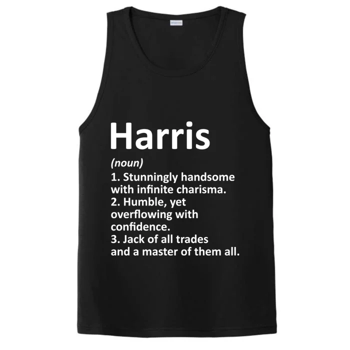 Harris Definition Personalized Name Funny Birthday Gift Idea Performance Tank