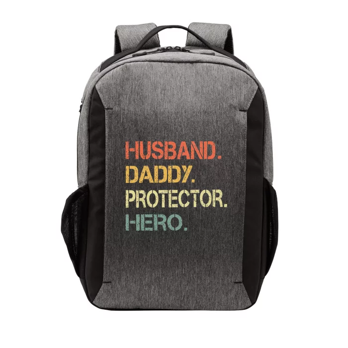 Husband Daddy Protector Hero Fathers Day Gift For Dad Wife Vector Backpack