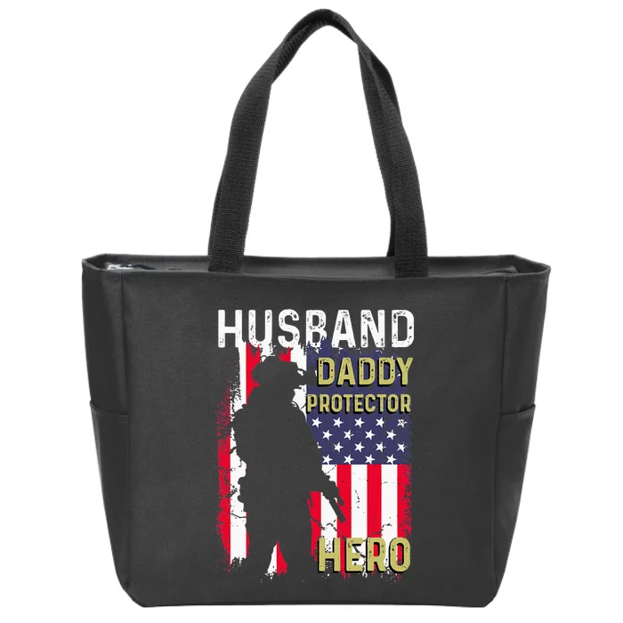 Husband Daddy Protector Zip Tote Bag